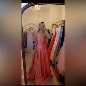 Sherri Hill Coral Prom Dress